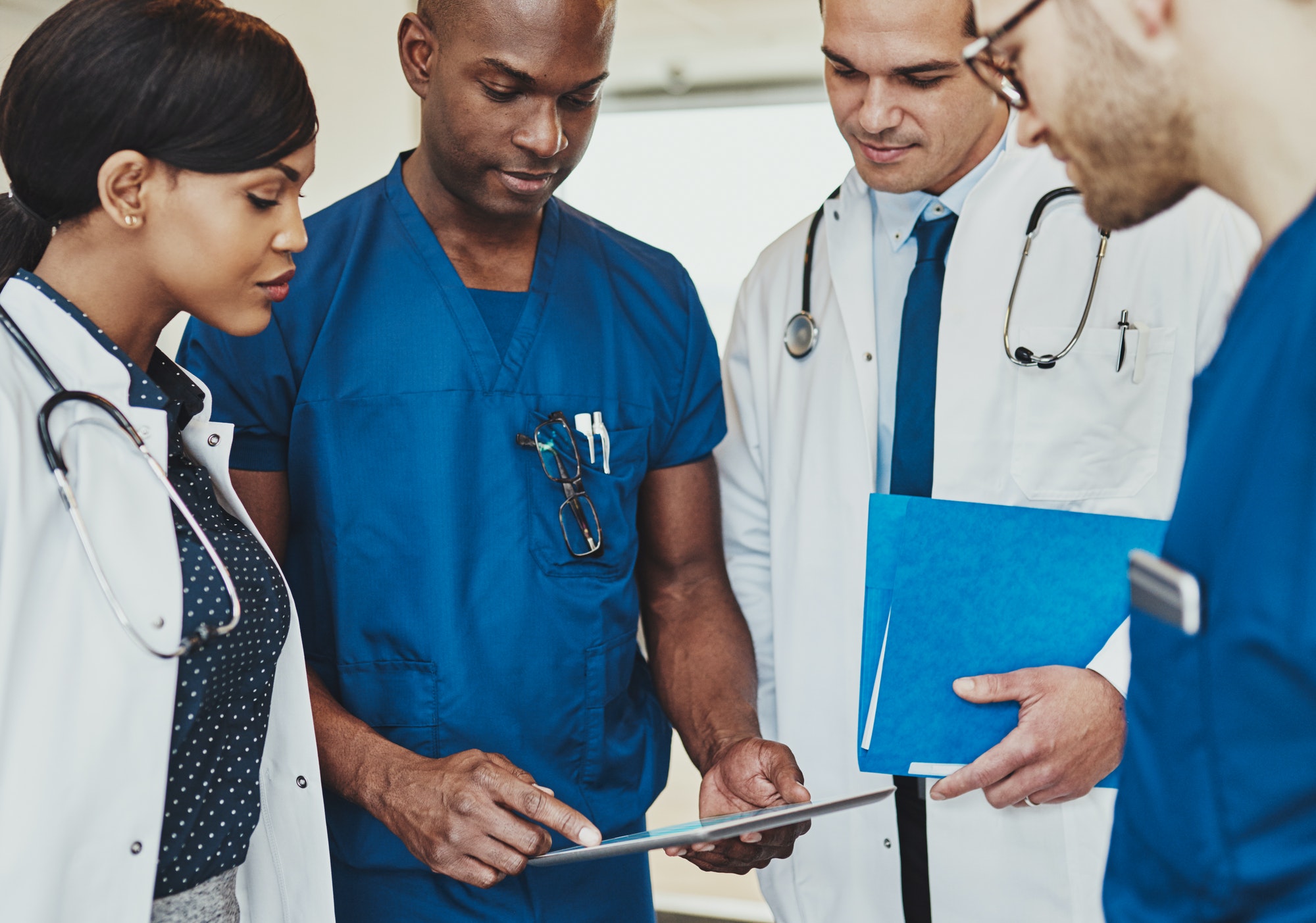 Group of multiracial doctors